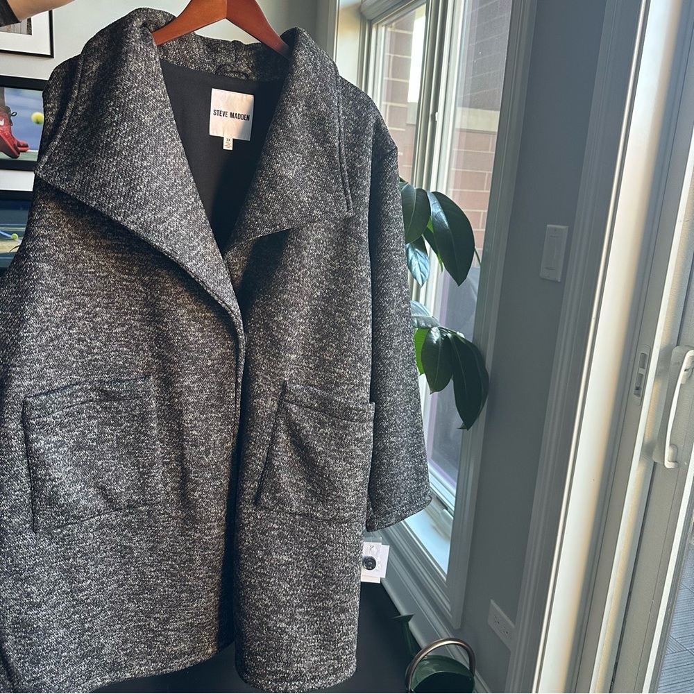 NWT Steve Madden Women’s 3X Heather Gray Coat